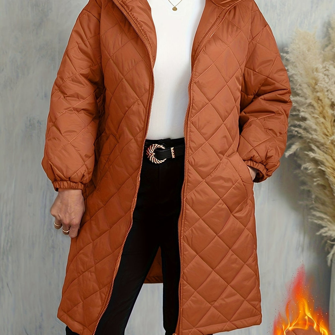 Elara™ – Quilted Winter Hooded Coat
