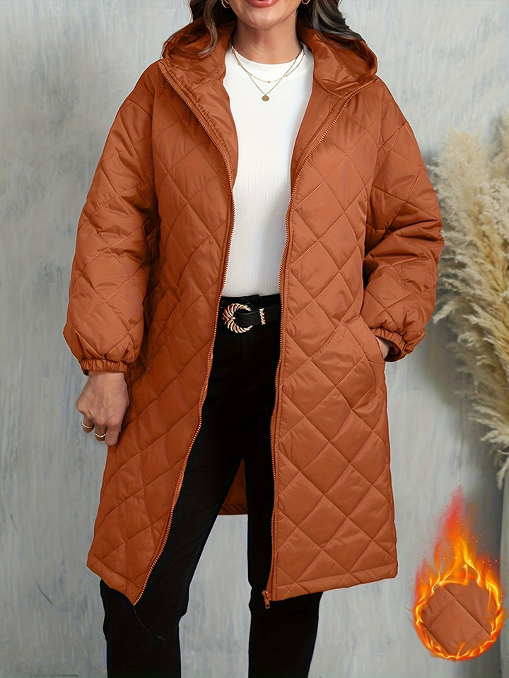 Elara™ – Quilted Winter Hooded Coat