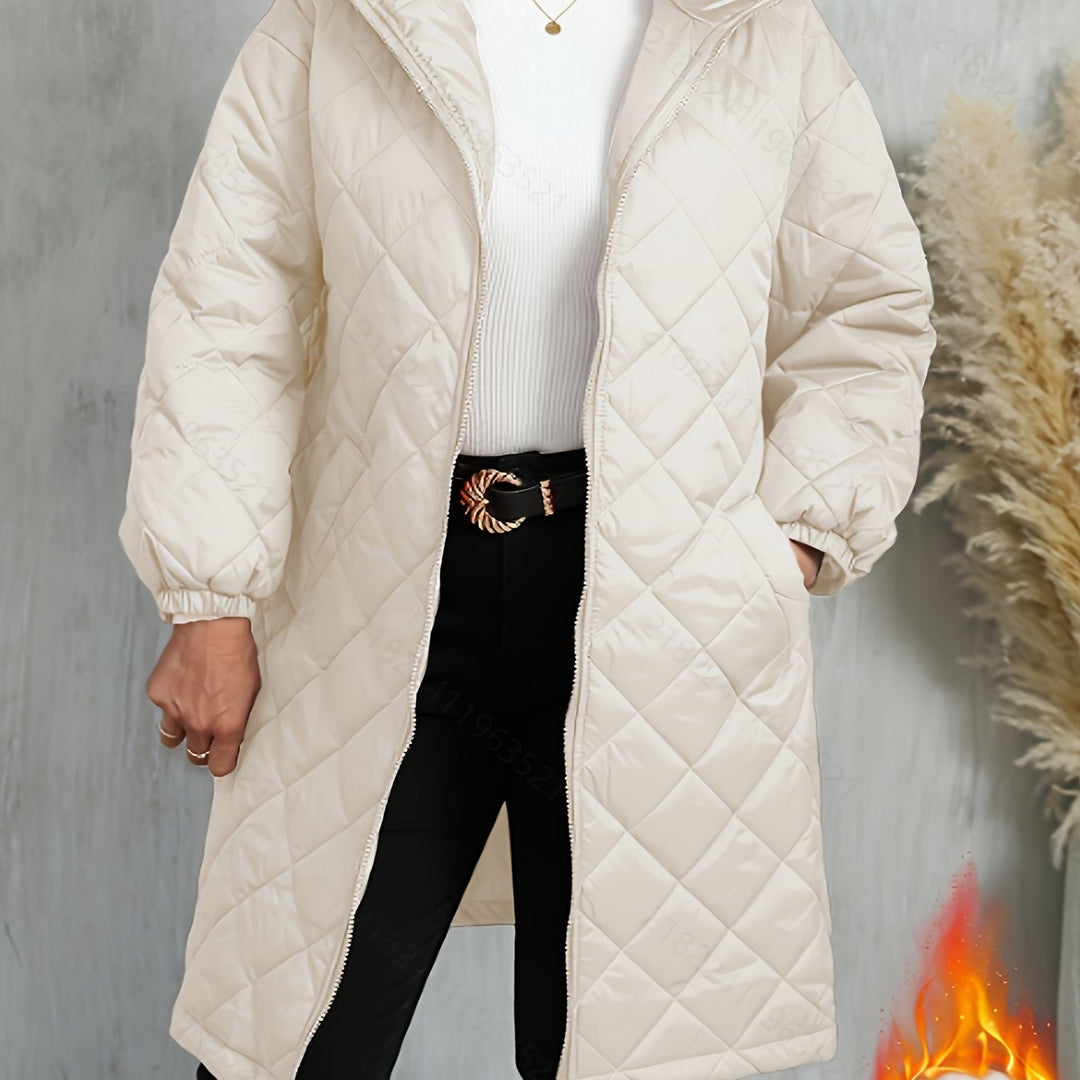 Elara™ – Quilted Winter Hooded Coat