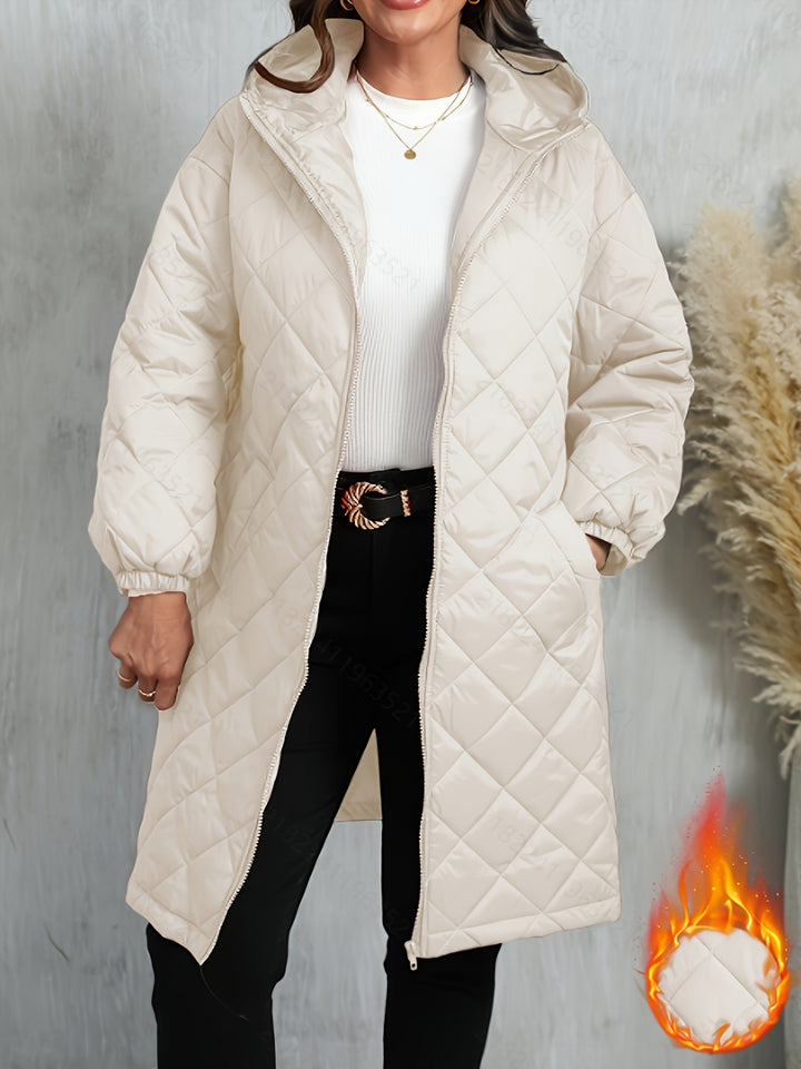 Elara™ – Quilted Winter Hooded Coat