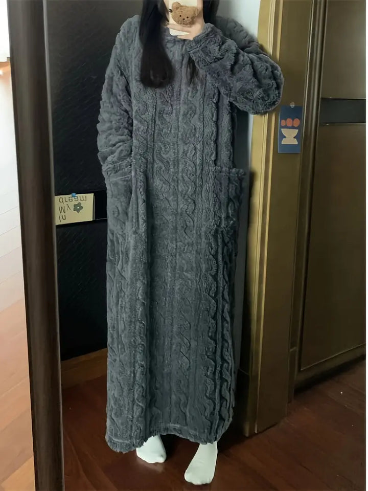 Abigail™ - Jacquard Soft Fleece Winter Dress