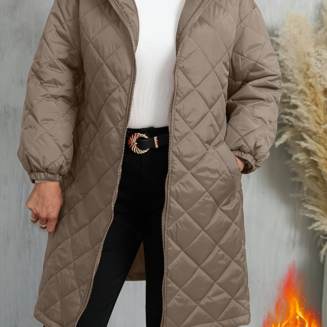Elara™ – Quilted Winter Hooded Coat