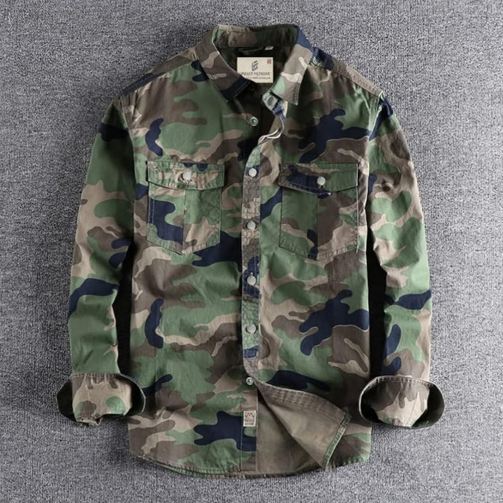 Caleb - Stylish Camouflage Retro Canvas Jacket