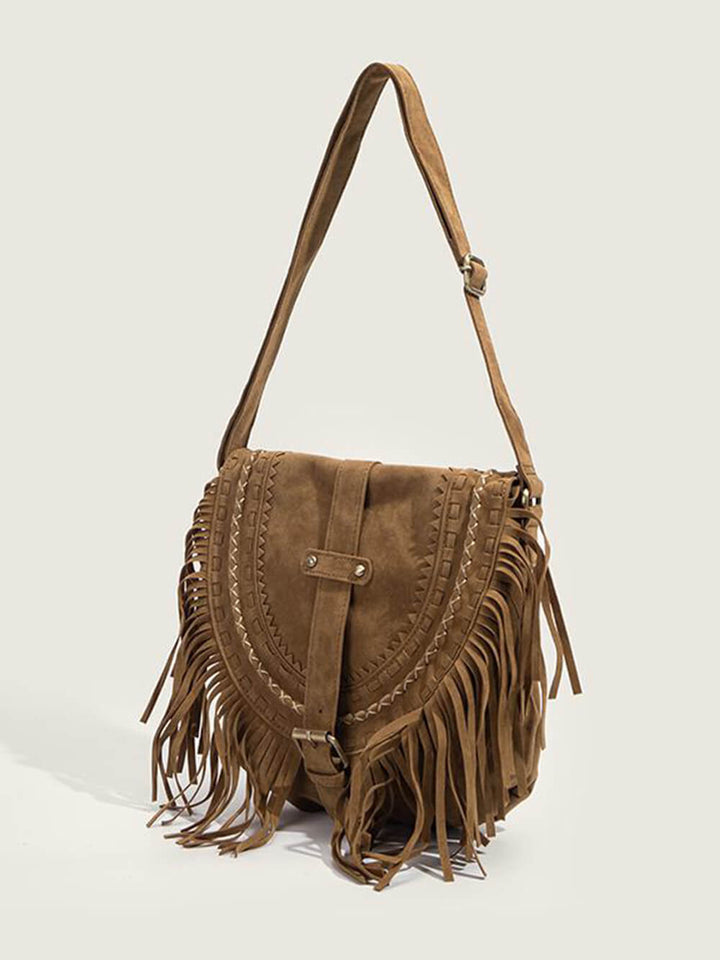 Riley™ - Handmade Bag with Fringes and Buckle