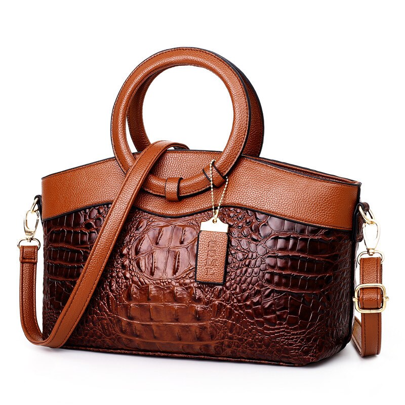 Ella™ Classic Croc | Versatile Vintage Leather Bag