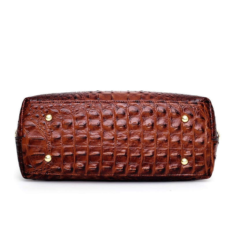 Ella™ Classic Croc | Versatile Vintage Leather Bag